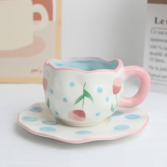 Pink & Blue Tulip Mug