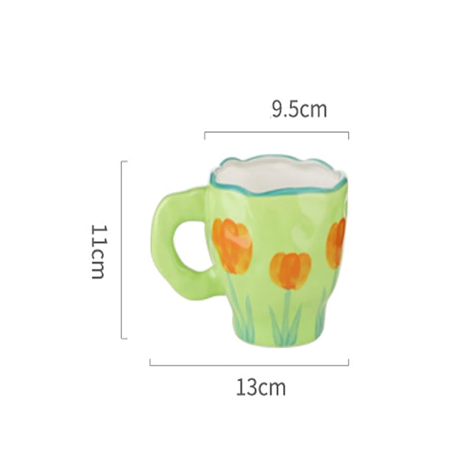 Green Tulip Tall Mug