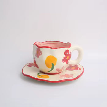Red And Pink Flowers Mug