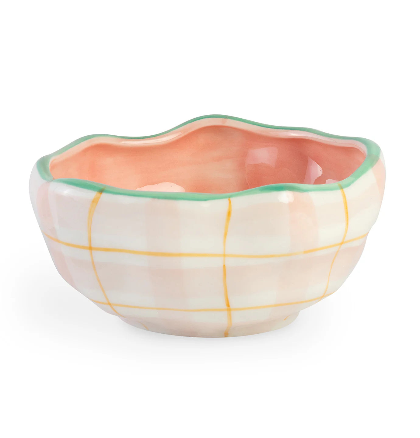 Checkered Pink Bowl
